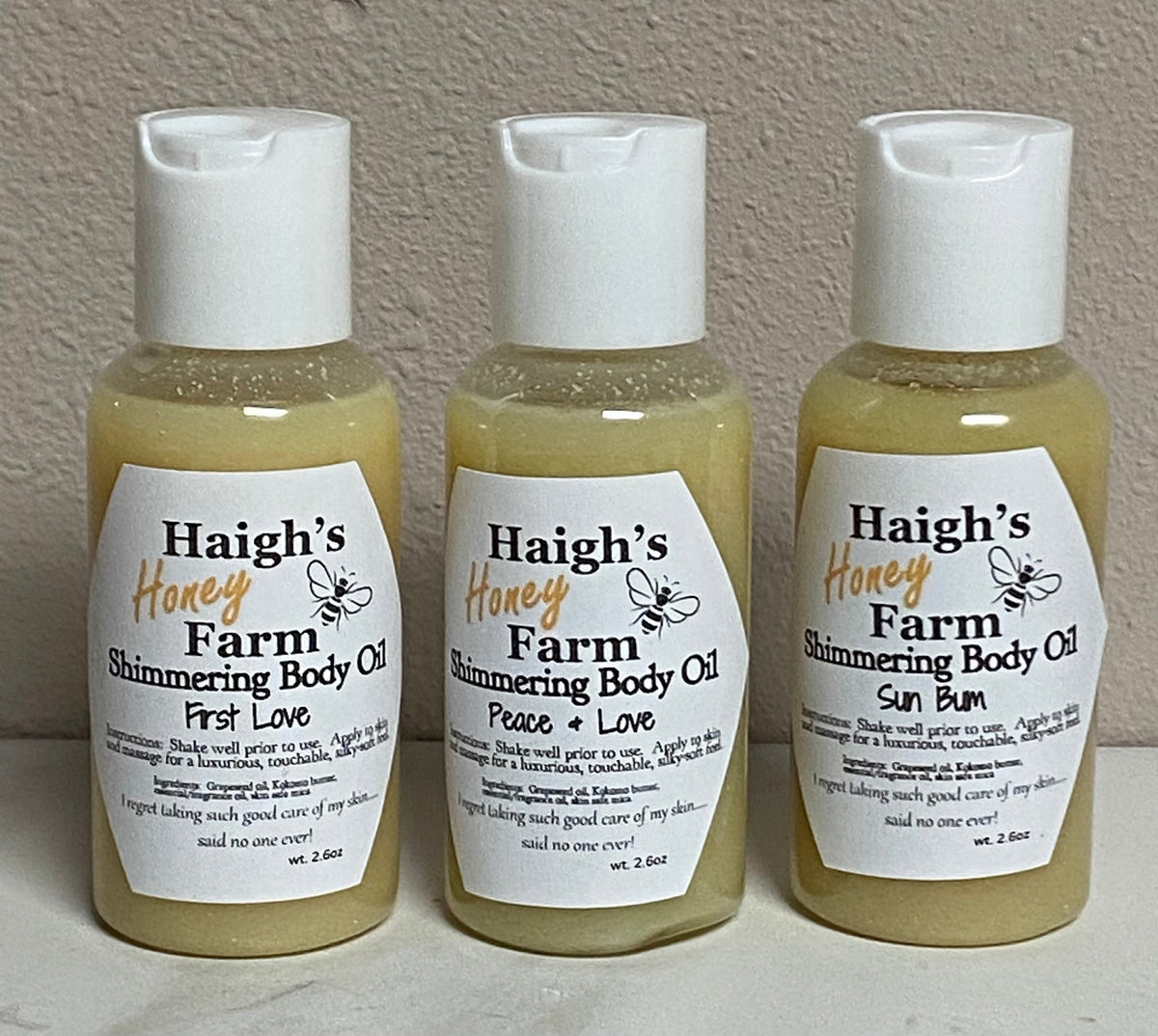 First Love Shimmering Body Oil Haigh's Honey Farm