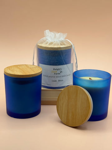 Coastal Breeze 8oz Beeswax and Coconut Woodwick Candle