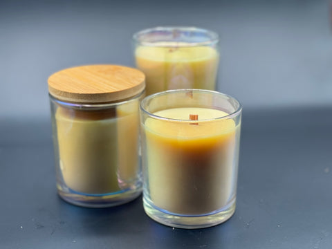 Frosted Birch + Juniper 8oz Beeswax and Coconut Woodwick Candle