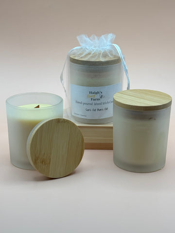Sun-Kissed 8oz Beeswax and Coconut Woodwick Candle